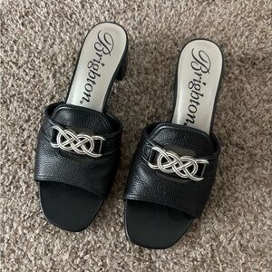 Brighton Black and Silver Kacey Mules